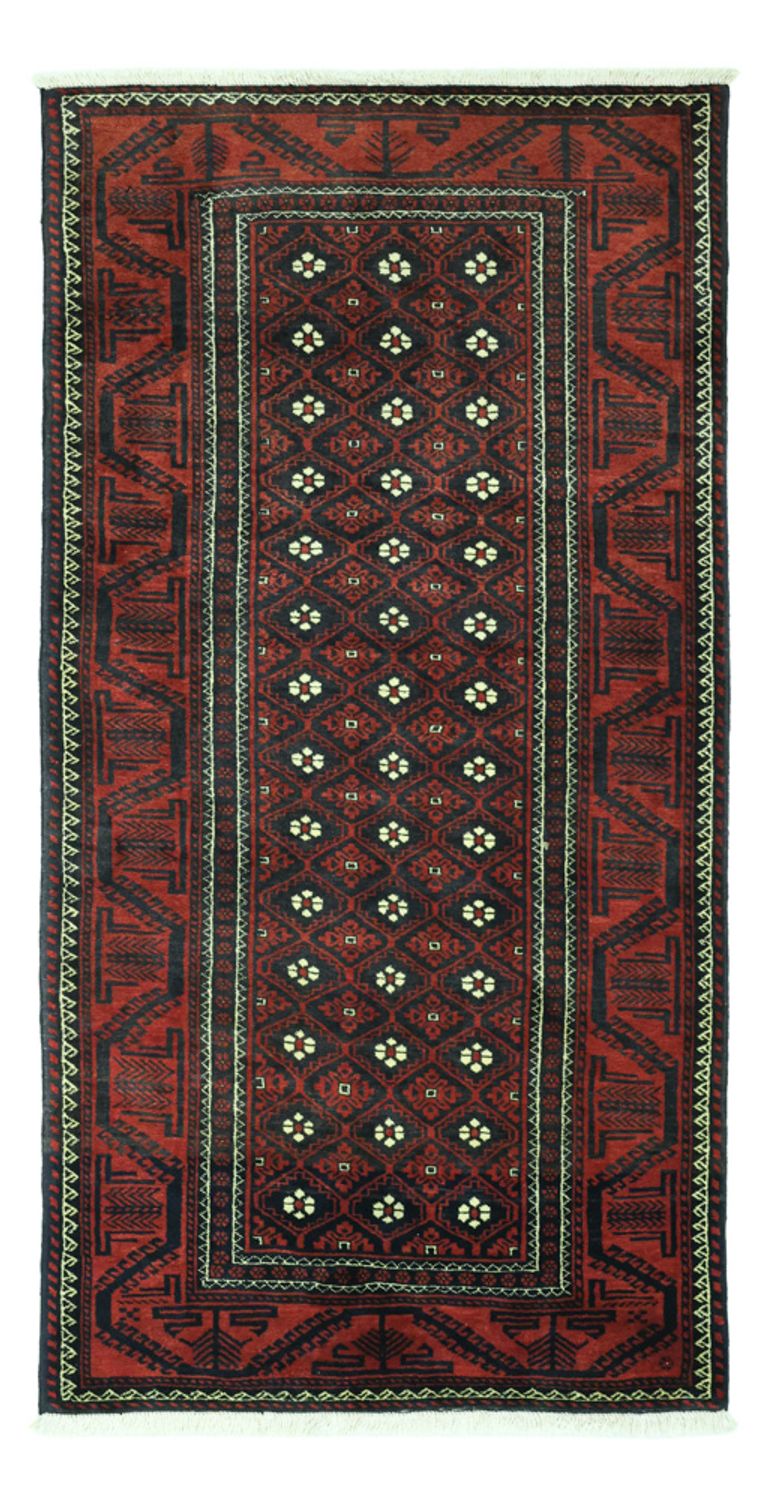Runner Baluch-matta - 198 x 103 cm - mörkröd