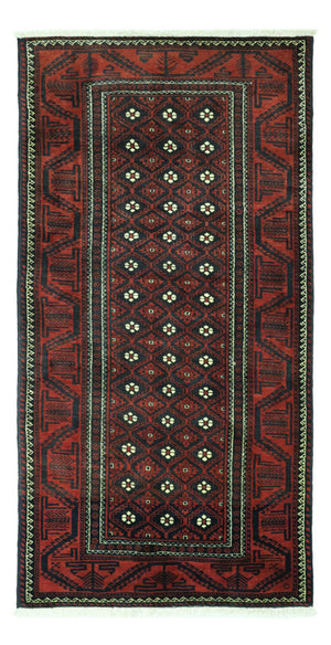 Runner Baluch-matta - 198 x 103 cm - mörkröd