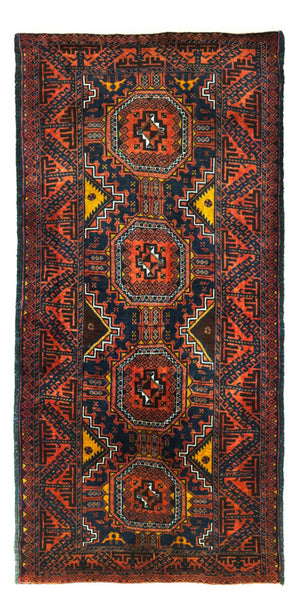 Runner Baluch-matta - 198 x 98 cm - mörkröd