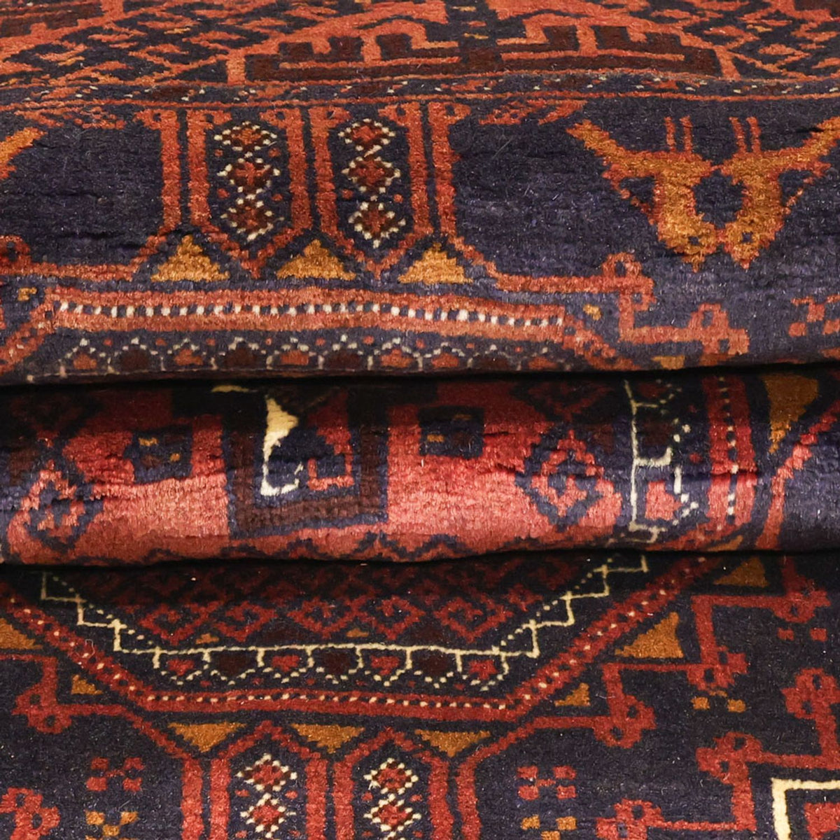 Runner Baluch-matta - 198 x 98 cm - mörkröd