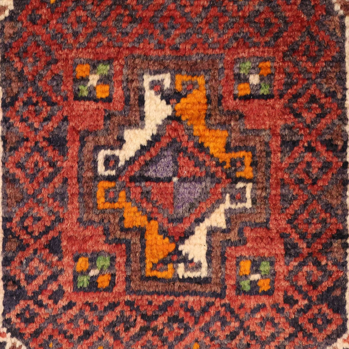 Runner Baluch-matta - 194 x 98 cm - mörkröd