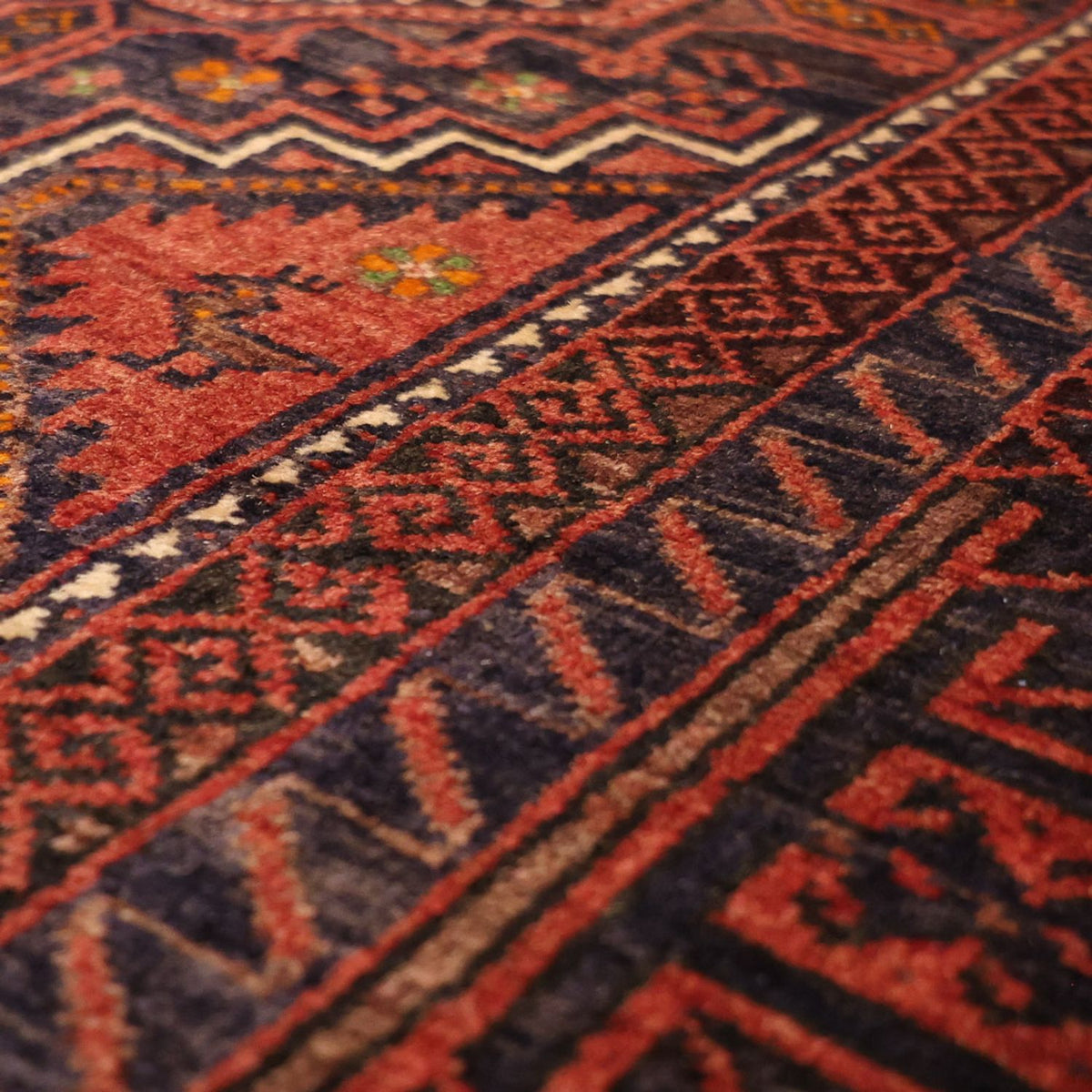 Runner Baluch-matta - 194 x 98 cm - mörkröd