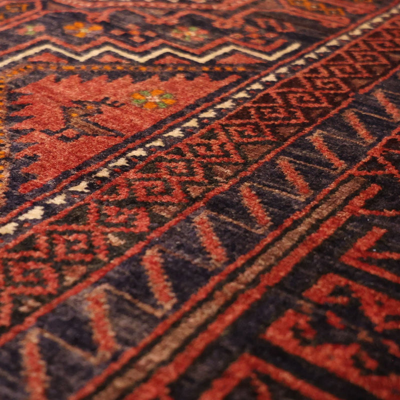 Runner Baluch-matta - 194 x 98 cm - mörkröd