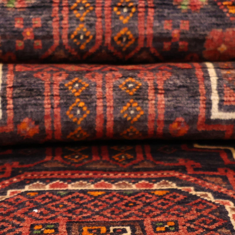 Runner Baluch-matta - 194 x 98 cm - mörkröd