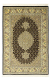 Tabriz - 50 Raj Mattan 100x148cm - Persisk matta - Rektangulär / Olivgrön / 100 x 148 cm Rektangulär