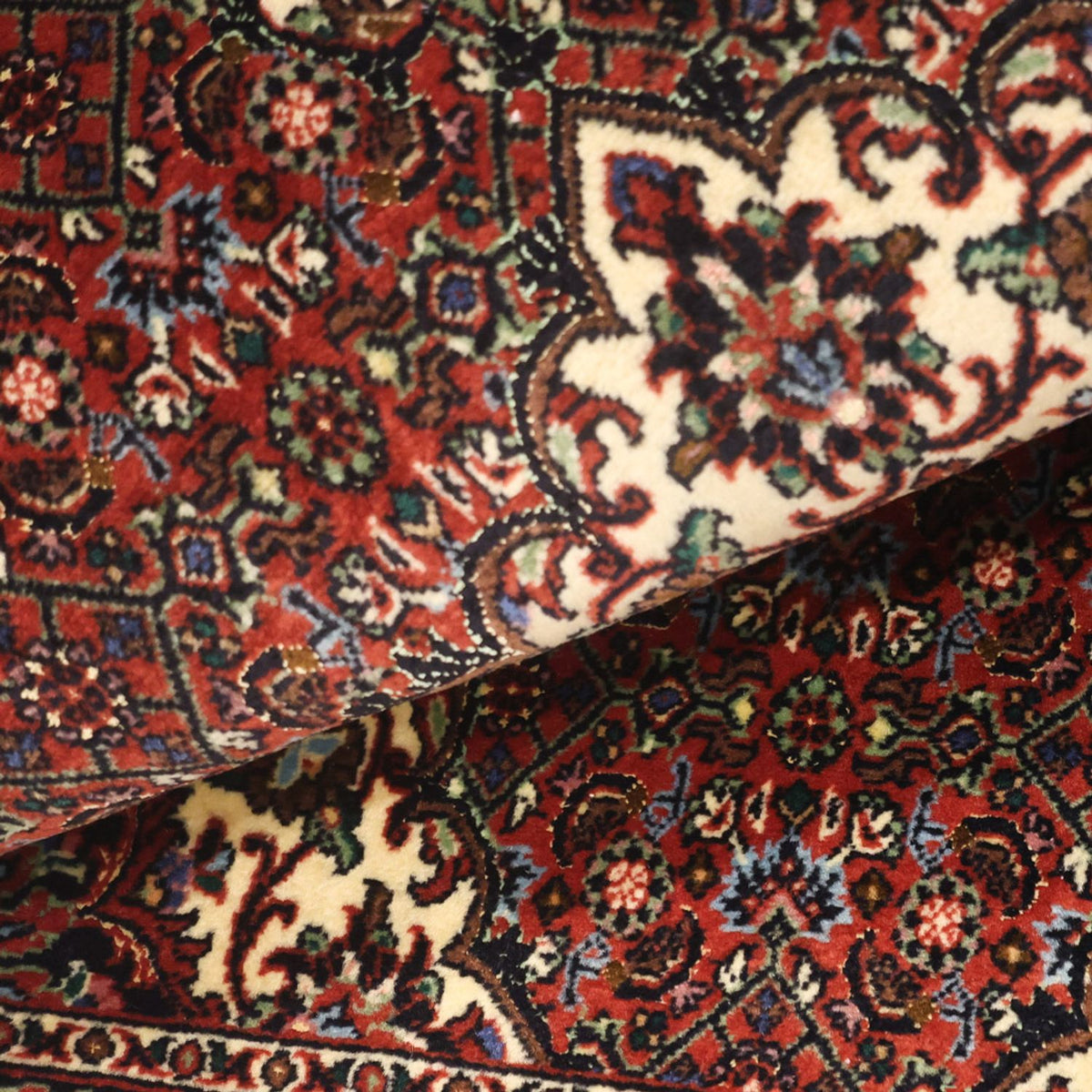 Persisk matta - Bijar - Kungliga - 147 x 72 cm - mörkröd