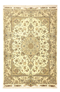 Persisk matta - Tabriz - Premium - Halsband i siden - 206 x 145 cm - beige