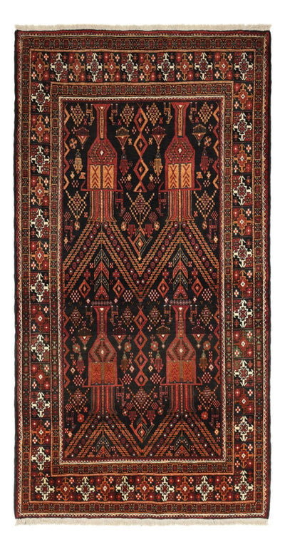 Baluch-matta 119x219cm - Oriental Carpet - mörkröd