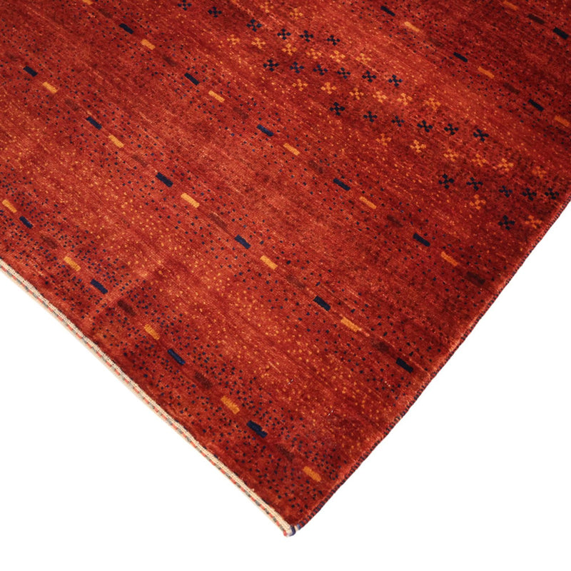 Gabbeh-matta - Kashkuli Persiska kvadrat  - 111 x 101 cm - mörkröd