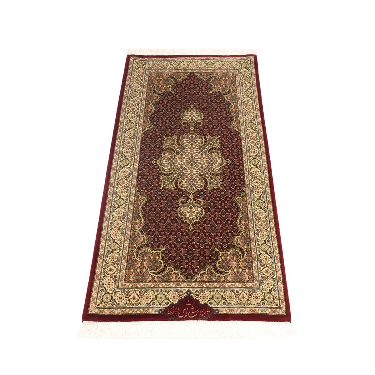 Persisk matta - Tabriz - Royal - Kungliga - 112 x 59 cm - mörk beige