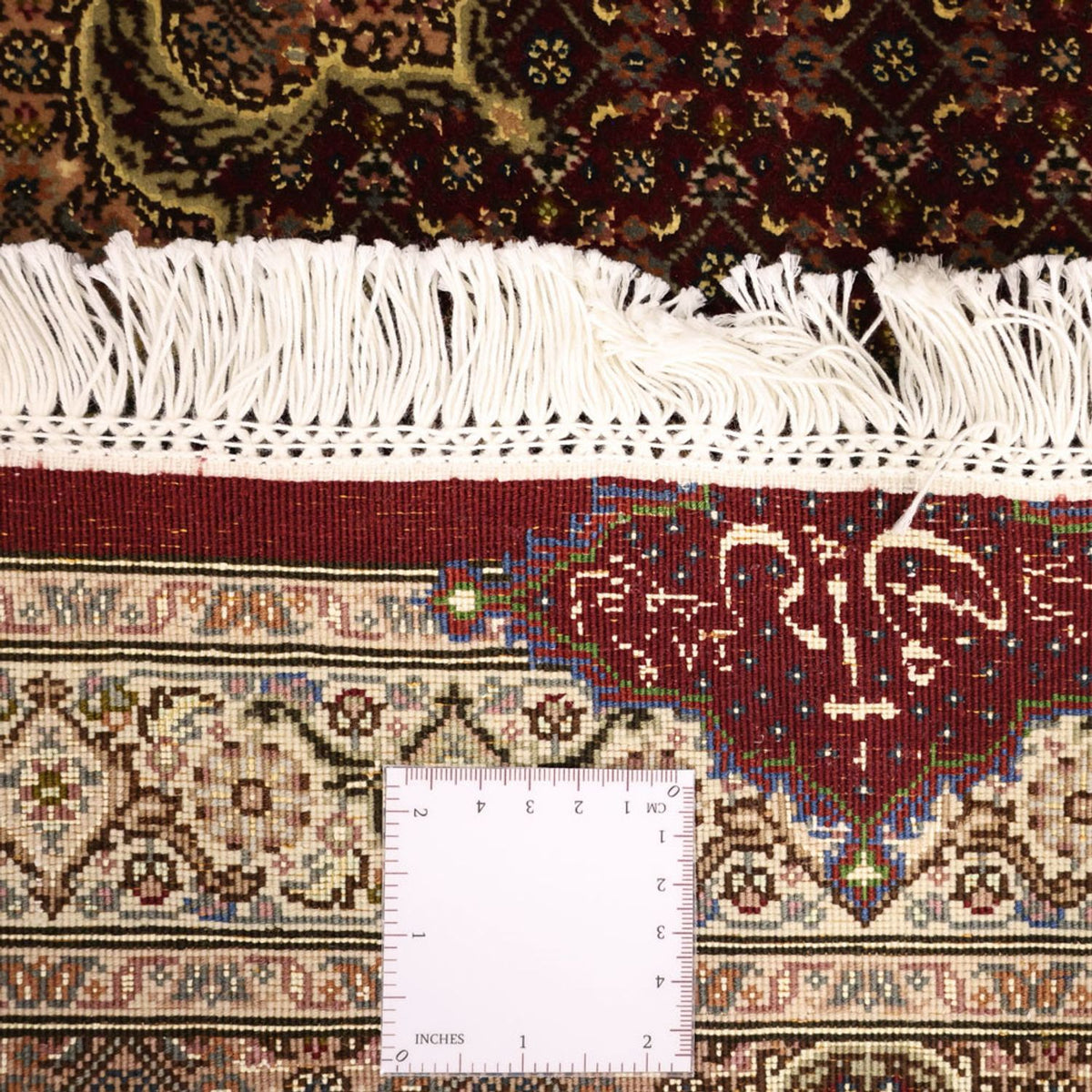 Persisk matta - Tabriz - Royal - Kungliga - 112 x 59 cm - mörk beige