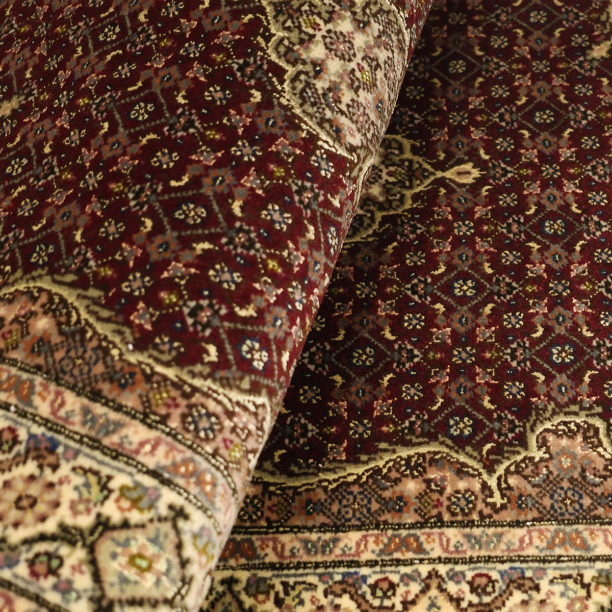 Persisk matta - Tabriz - Royal - Kungliga - 111 x 57 cm - mörk beige