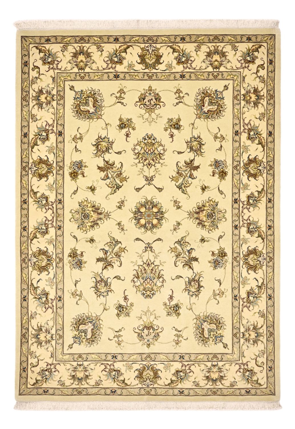 Persisk matta - Tabriz - Kungliga - 203 x 145 cm - beige
