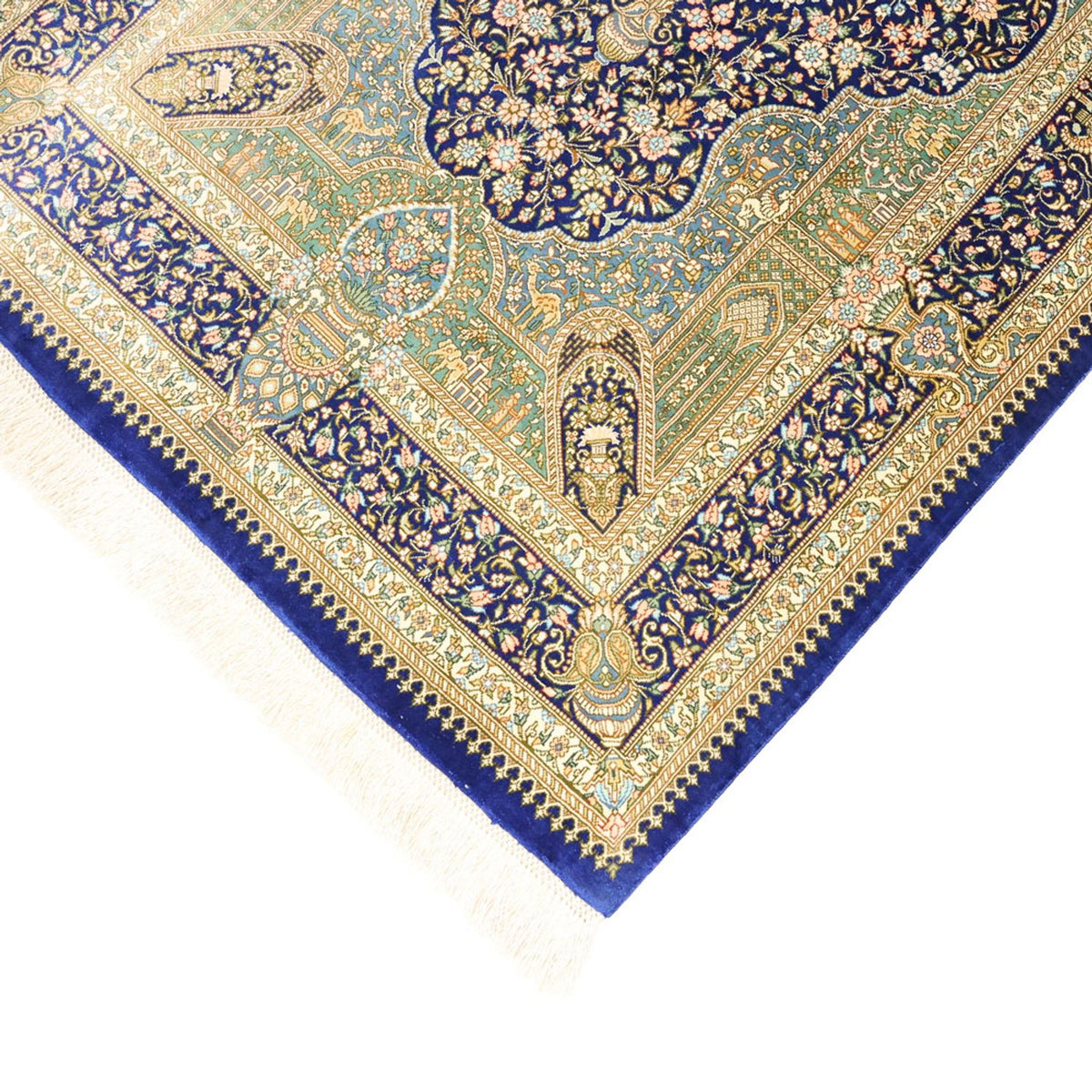 Persisk matta - Ghom - Kungliga - 126 x 76 cm - flerfärgad