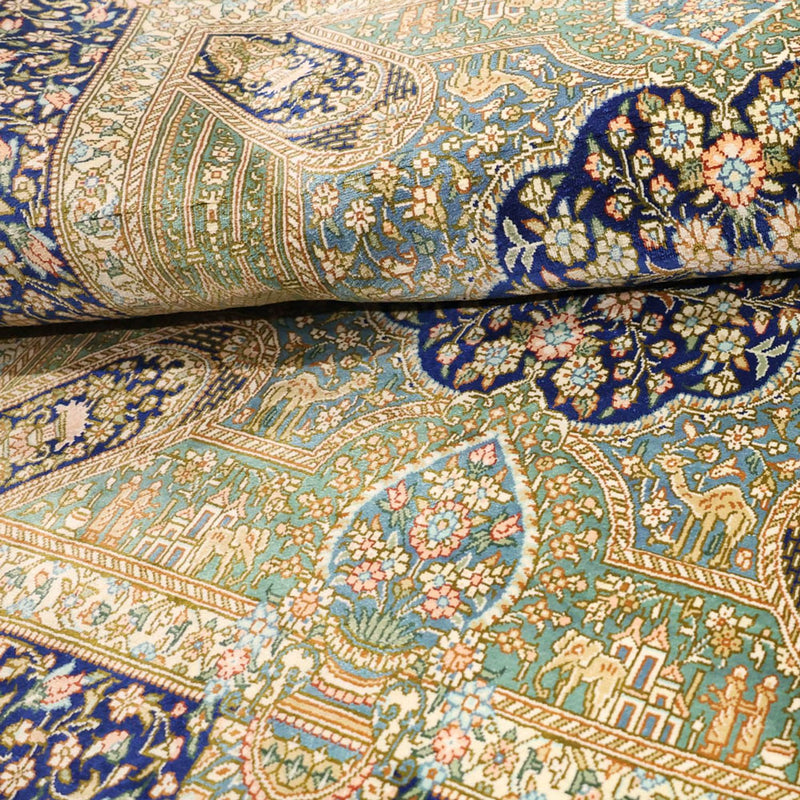 Persisk matta - Ghom - Kungliga - 126 x 76 cm - flerfärgad