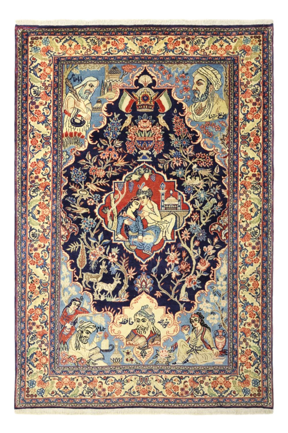 Persisk matta - Tabriz - 197 x 136 cm - flerfärgad