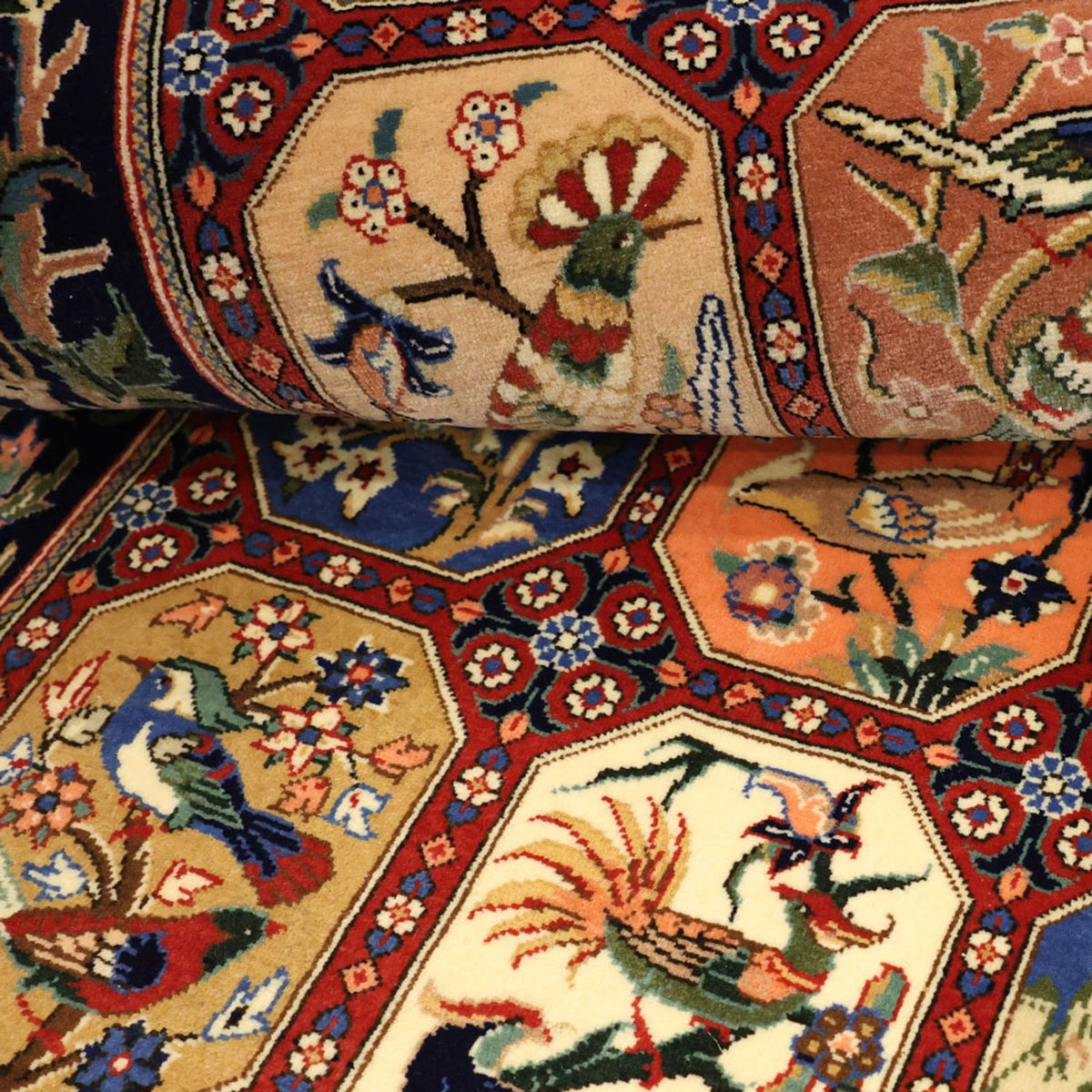 Persisk matta - Ghom - Kunglig - 114 x 56 cm - flerfärgad