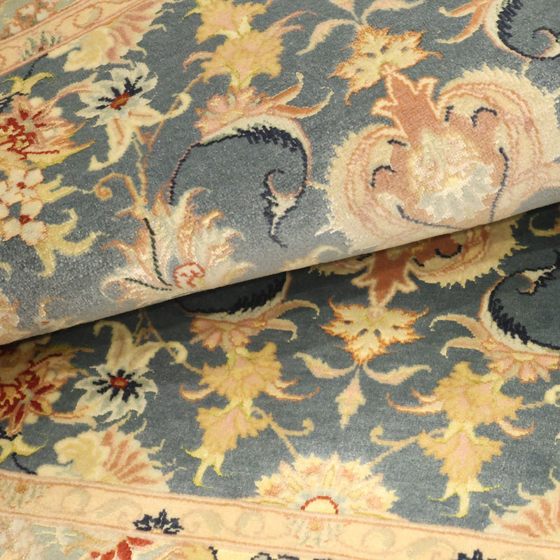 Persisk matta - Tabriz - Royal - 118 x 81 cm - ljusblå