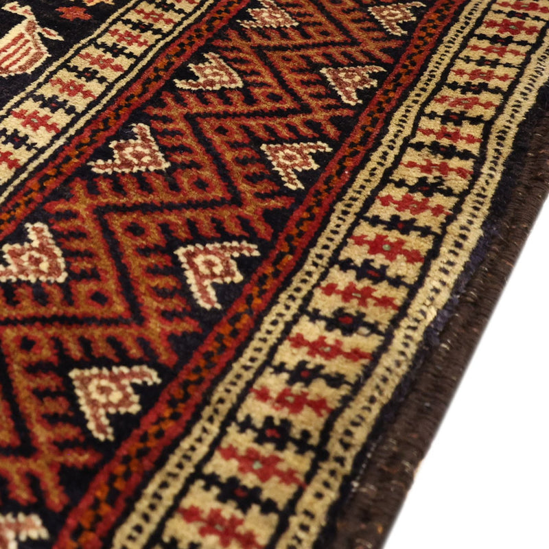 Runner Baluch-matta - 193 x 100 cm - terrakotta