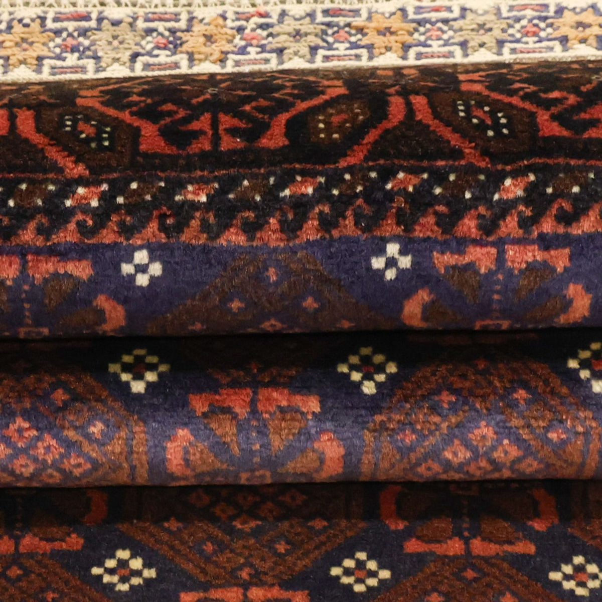 Runner Baluch-matta - 185 x 100 cm - mörkblå