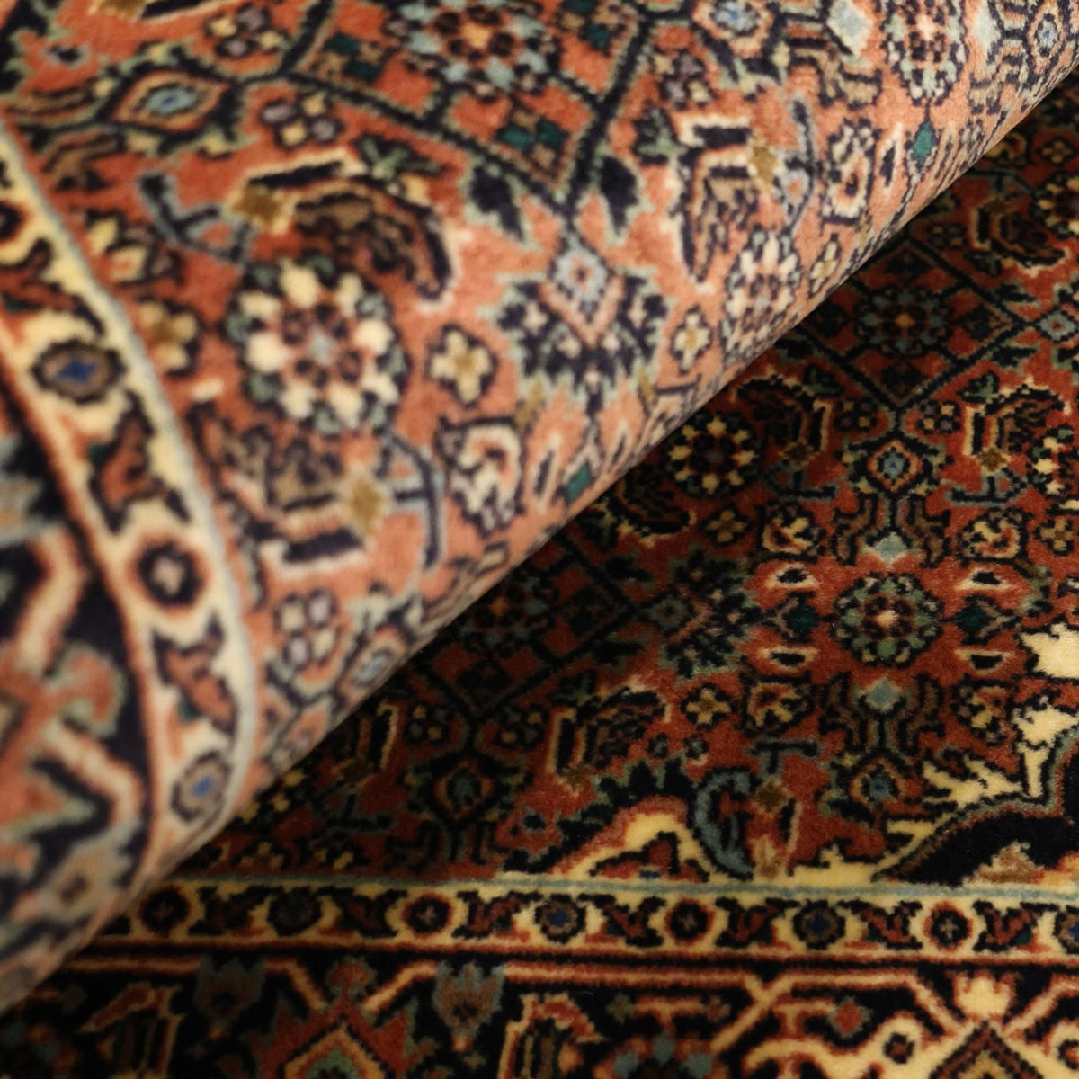 Persisk matta - Bijar - 139 x 72 cm - mörk beige