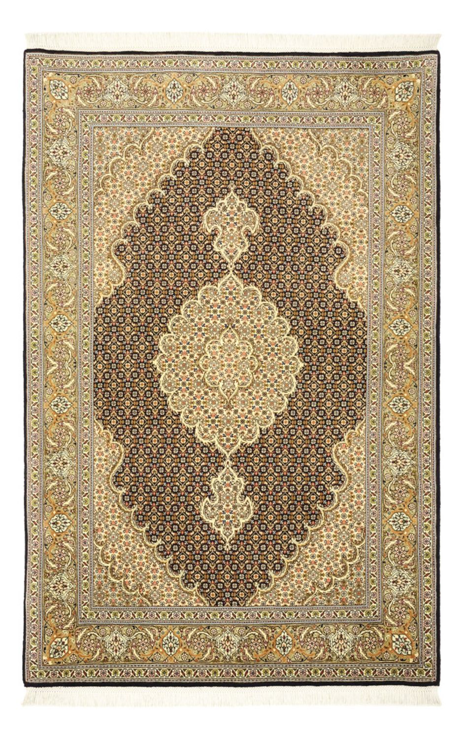 Persisk matta - Tabriz - Royal - 154 x 102 cm - mörk beige