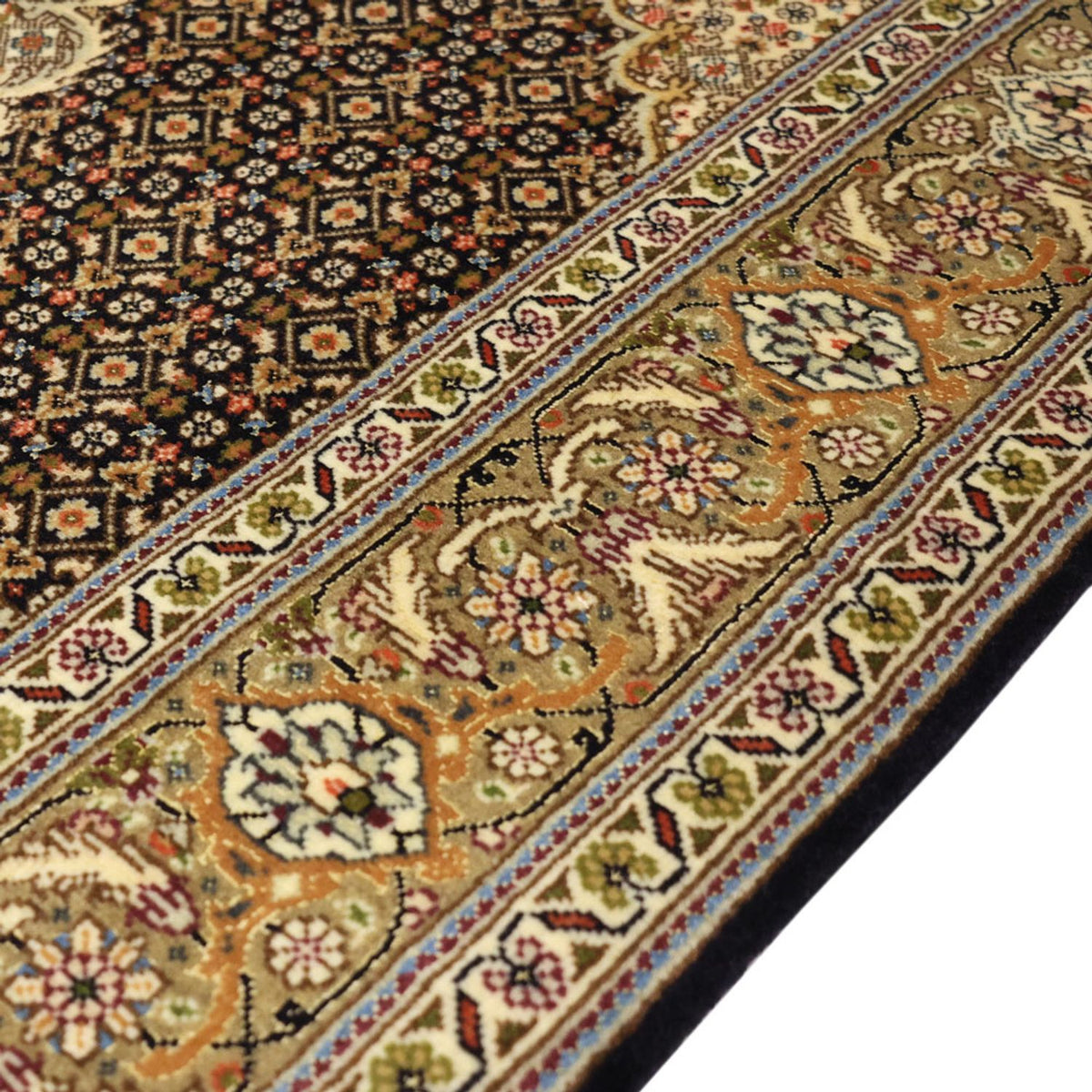 Persisk matta - Tabriz - Royal - 154 x 102 cm - mörk beige