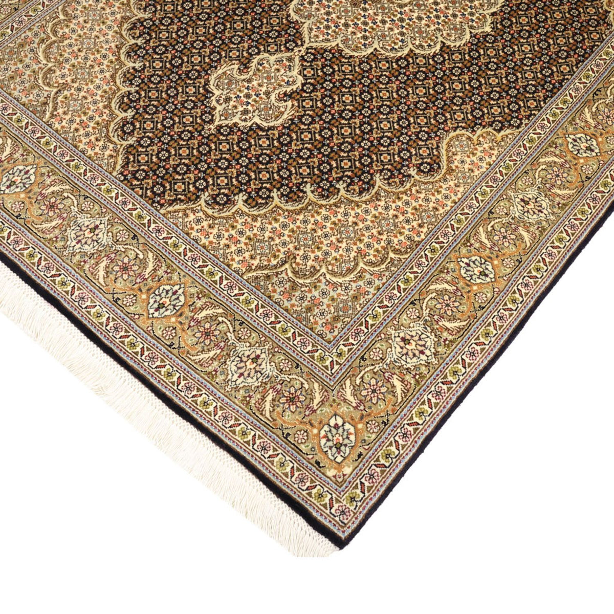 Persisk matta - Tabriz - Royal - 154 x 102 cm - mörk beige
