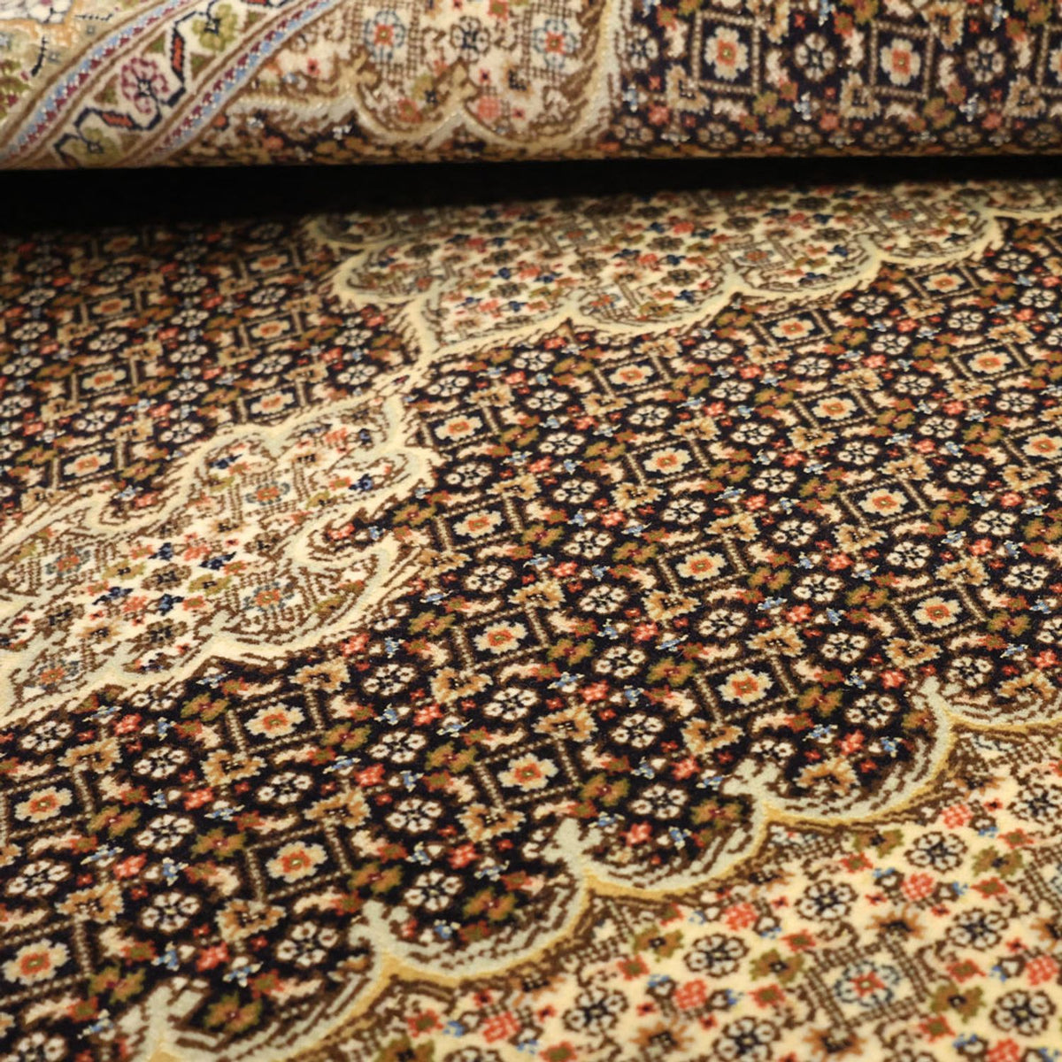 Persisk matta - Tabriz - Royal - 154 x 102 cm - mörk beige