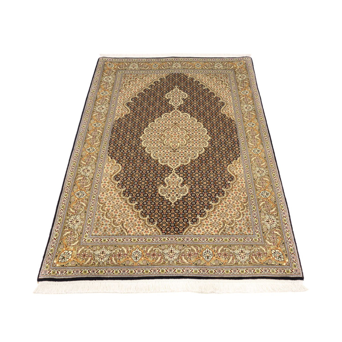 Persisk matta - Tabriz - Royal - 154 x 102 cm - mörk beige