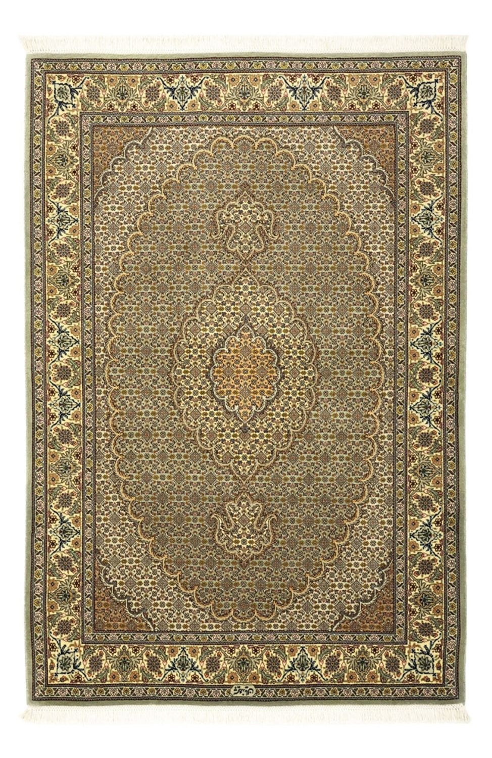 Persisk matta - Tabriz - Royal - 149 x 100 cm - olivgrön