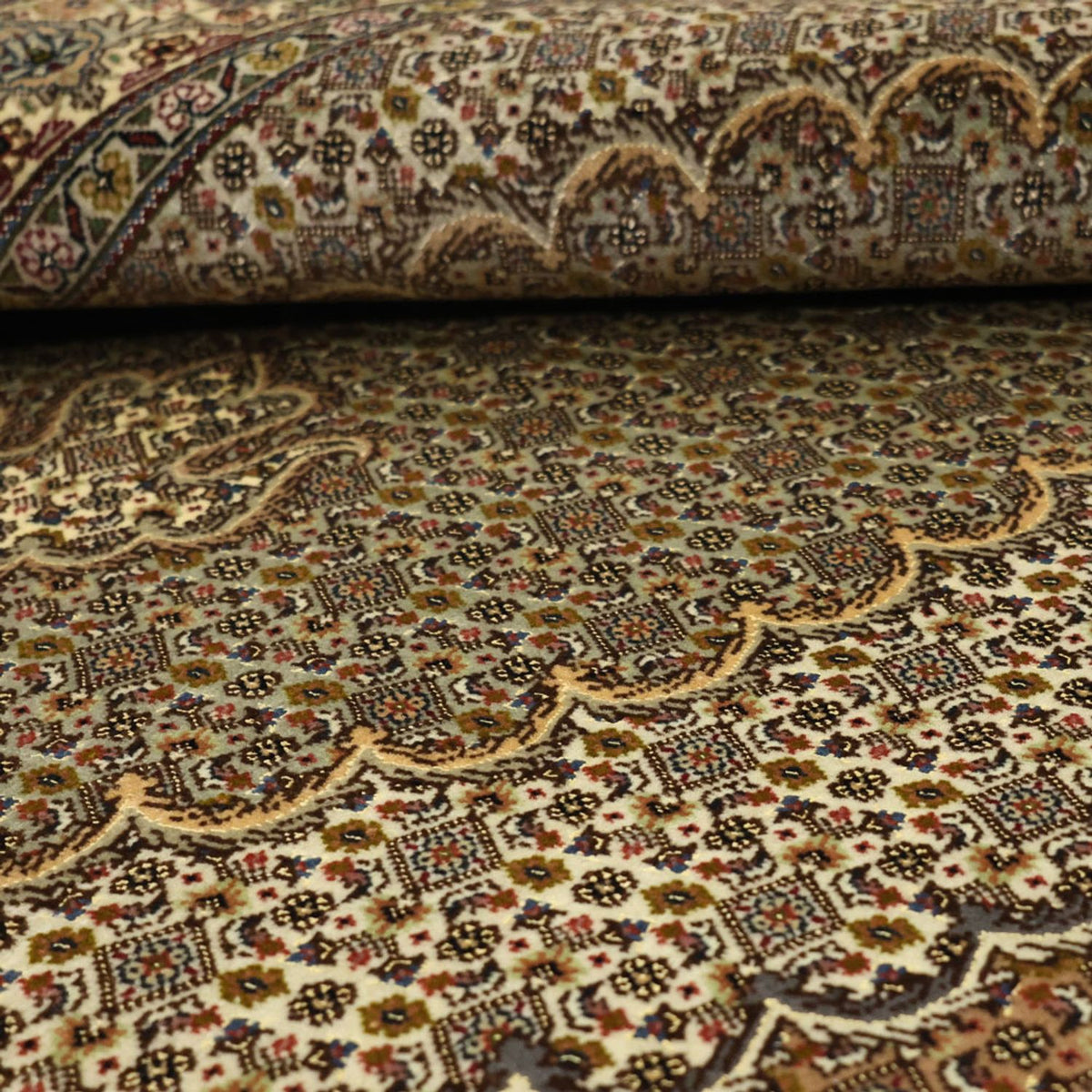 Persisk matta - Tabriz - Royal - 149 x 100 cm - olivgrön