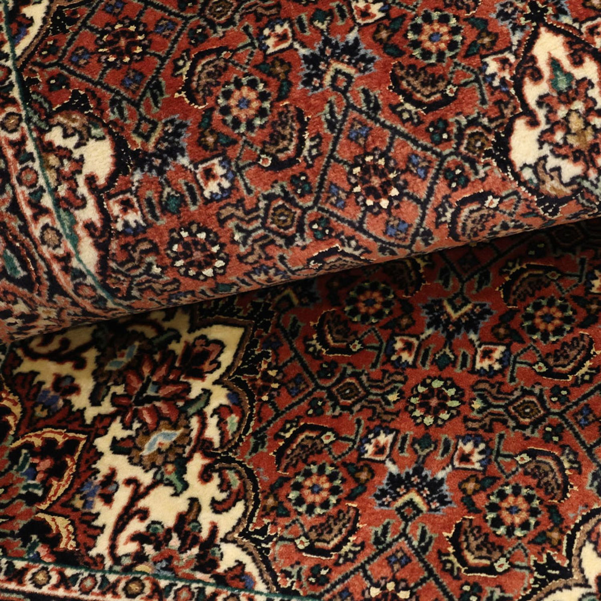 Persisk matta - Bijar - 141 x 71 cm - mörkröd