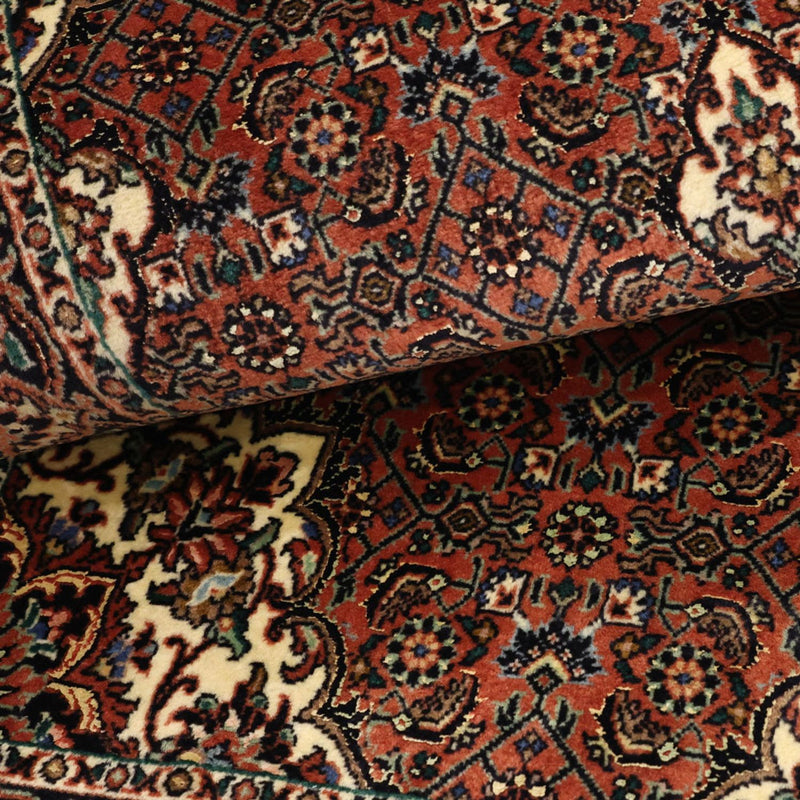 Persisk matta - Bijar - 141 x 71 cm - mörkröd