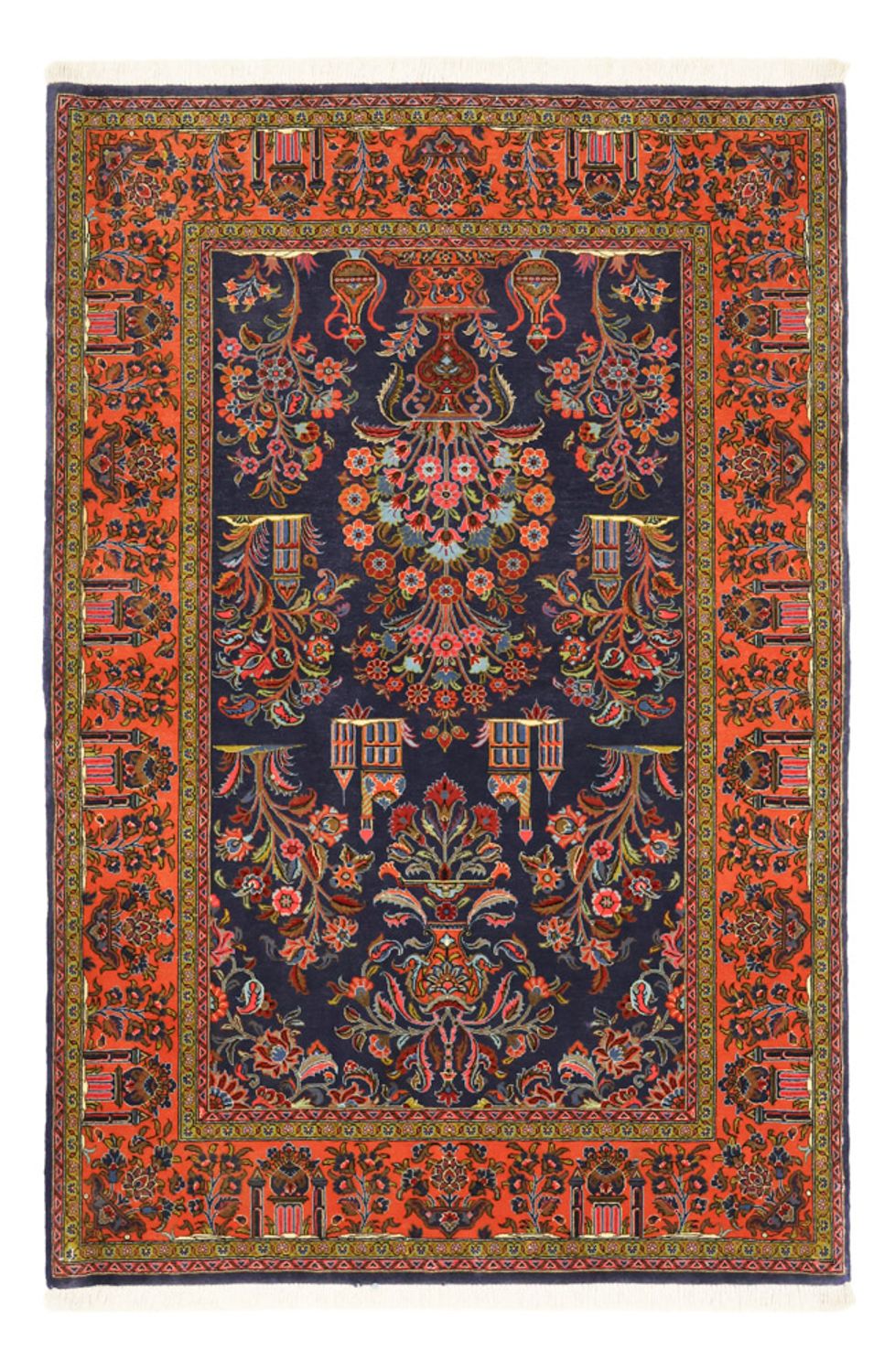 Persisk matta - Classic - 161 x 110 cm - mörkblå