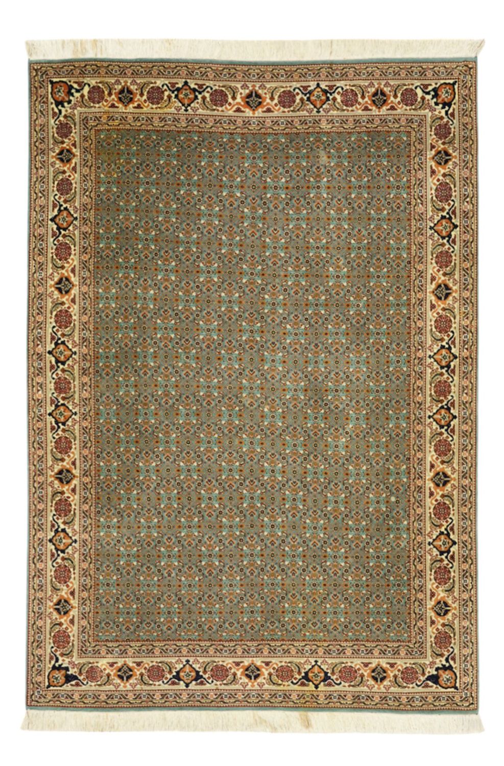 Persisk matta - Tabriz - Royal - Kungliga - 145 x 101 cm - olivgrön