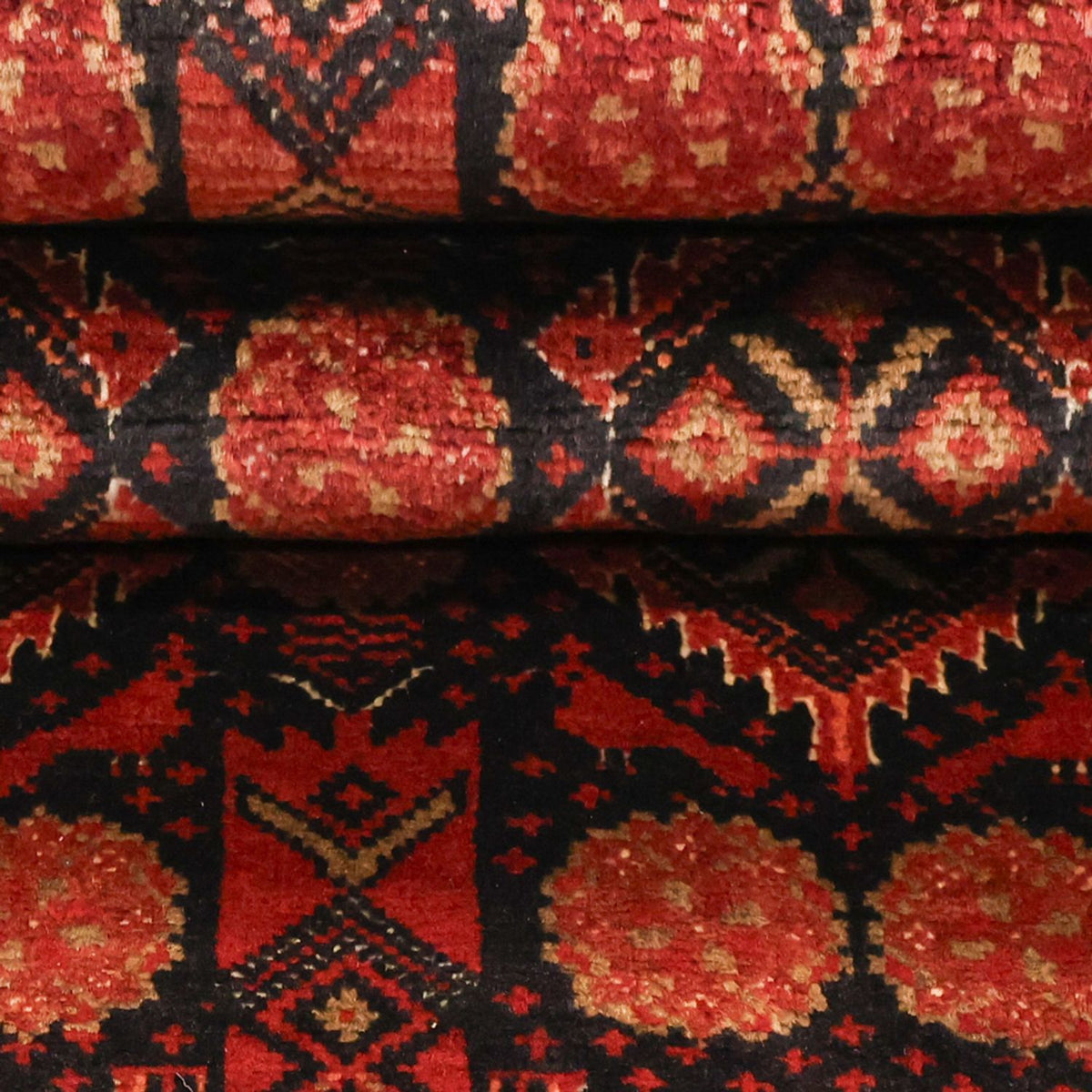 Runner Baluch-matta - 198 x 102 cm - mörkröd