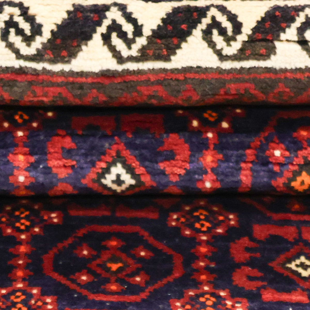 Runner Baluch-matta - 185 x 100 cm - mörkröd