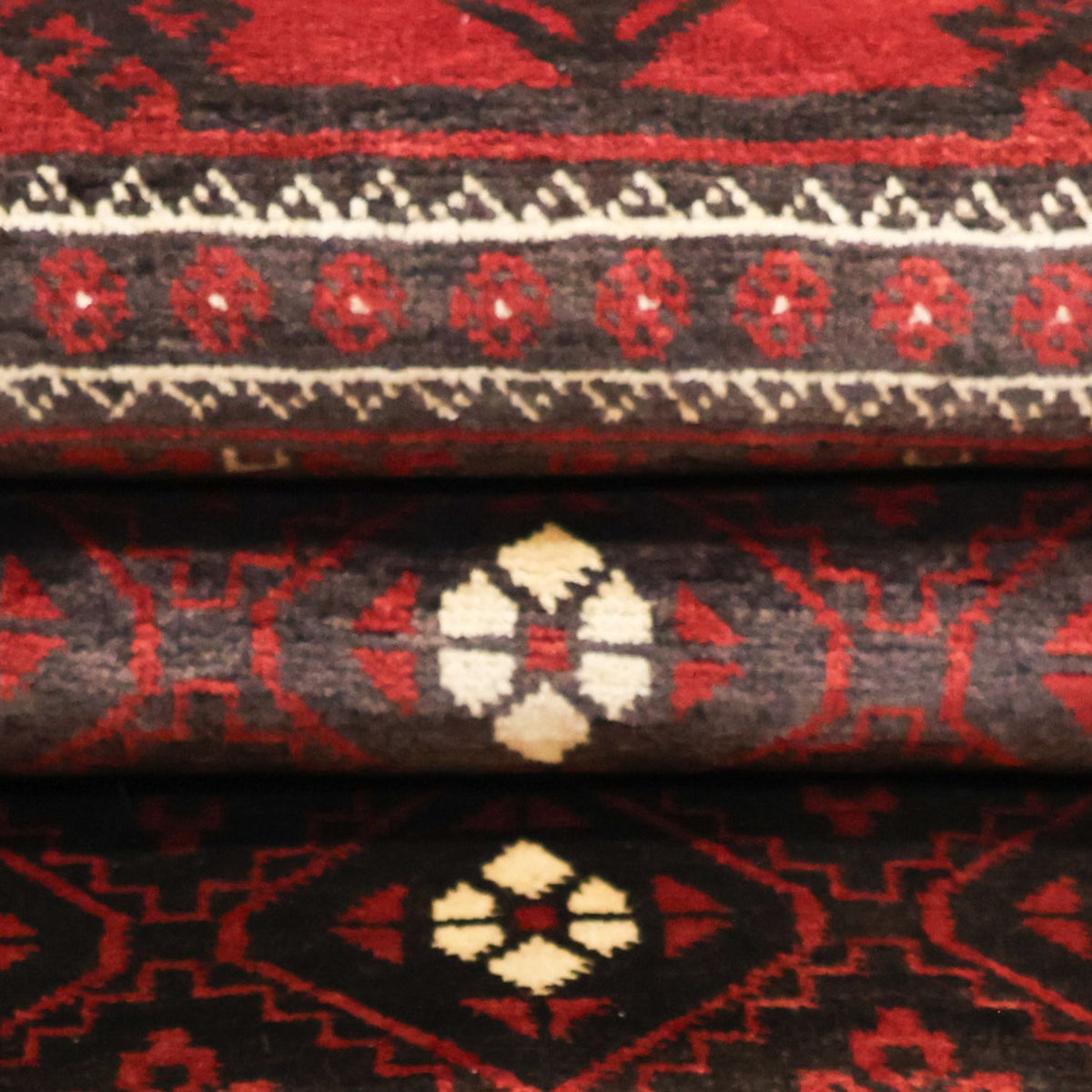 Runner Baluch-matta - 199 x 102 cm - mörkröd