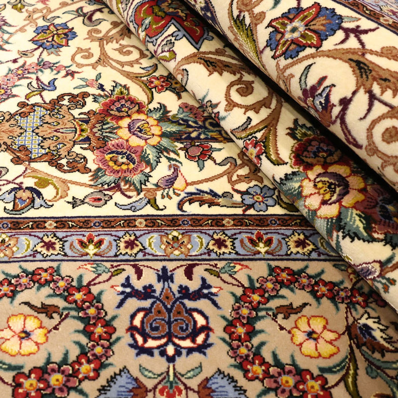 Persisk matta - Isfahan - Premium - Halsband i siden - 171 x 111 cm - beige