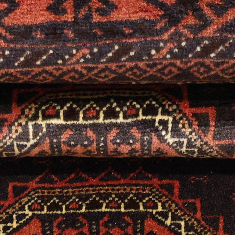 Runner Baluch-matta - 196 x 92 cm - mörkröd