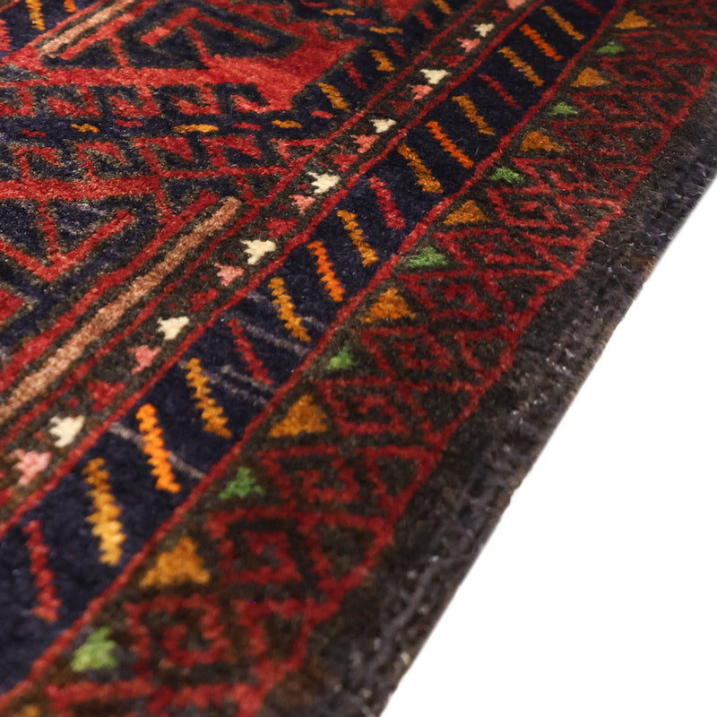 Runner Baluch-matta - 188 x 101 cm - mörkröd