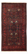 Baluch-matta 107x200cm - Oriental Carpet - Löpare / Mörkröd / 107 x 200 cm Löpare