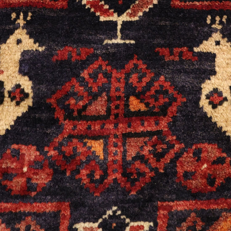 Runner Baluch-matta - 200 x 107 cm - mörkröd