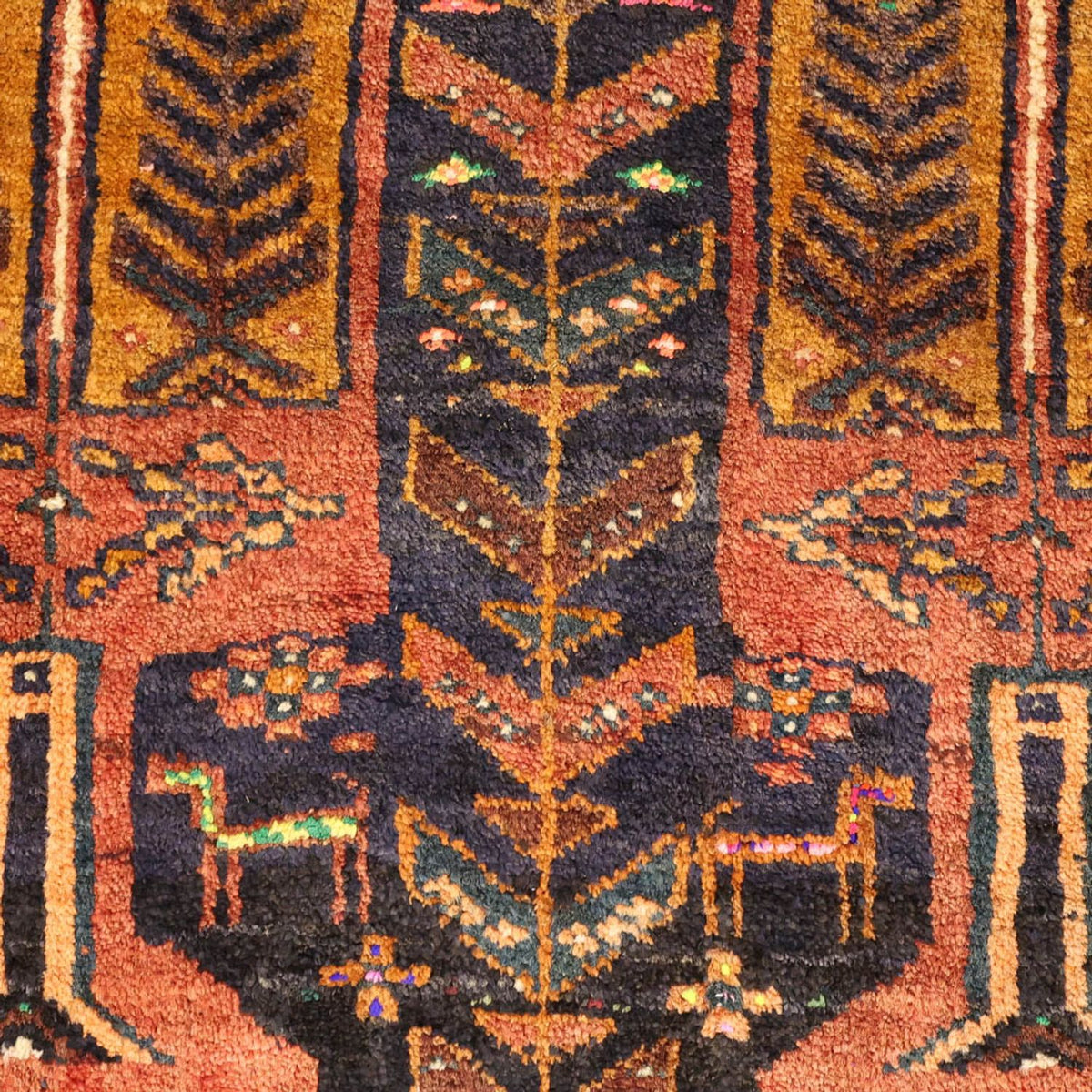 Runner Baluch-matta - 212 x 106 cm - mörkröd