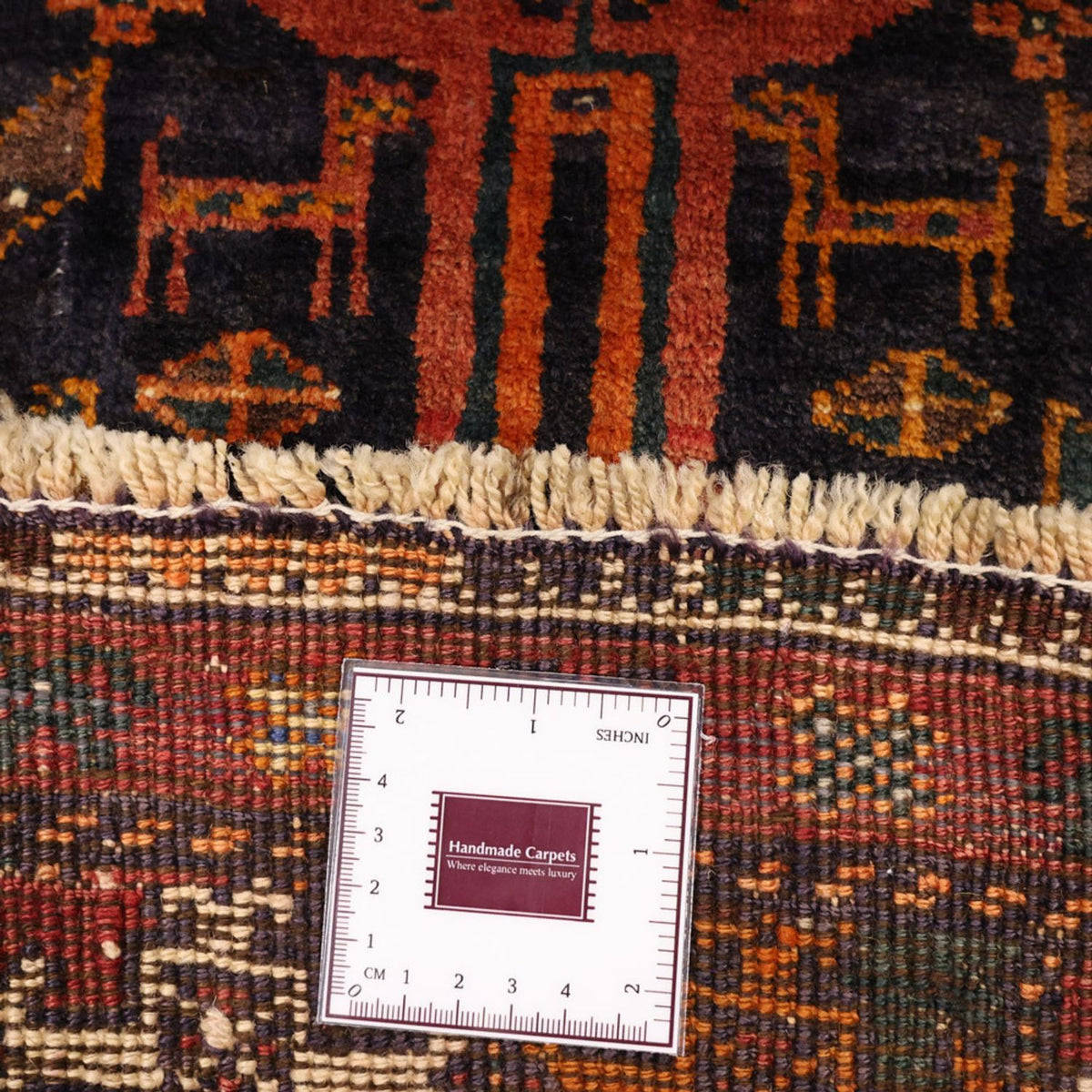 Runner Baluch-matta - 212 x 106 cm - mörkröd