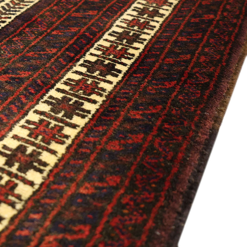 Runner Baluch-matta - 194 x 102 cm - mörkröd