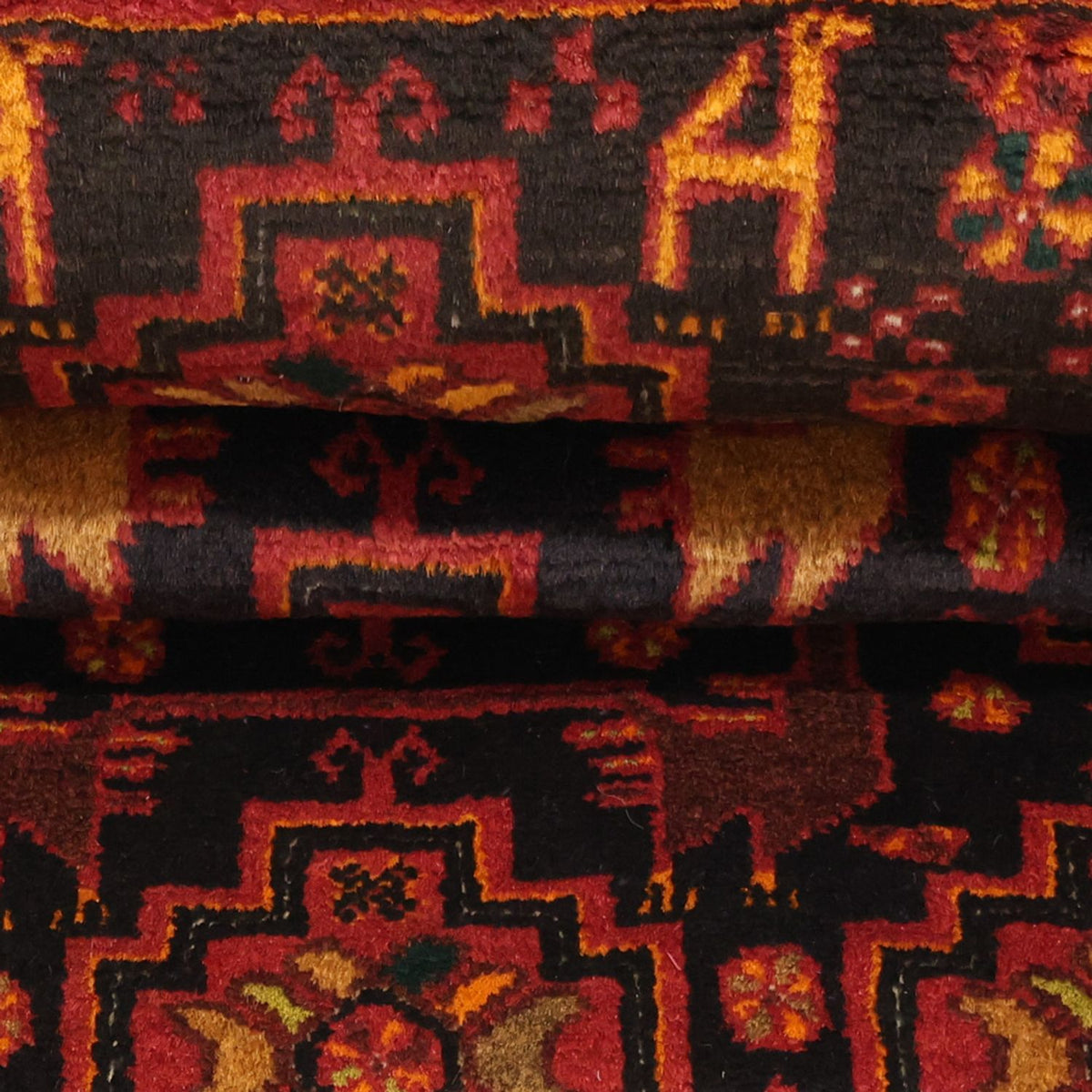 Runner Baluch-matta - 192 x 100 cm - mörkröd