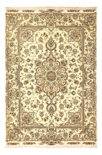 Persisk matta - Tabriz - Royal - Halsband i siden - 219 x 148 cm - beige