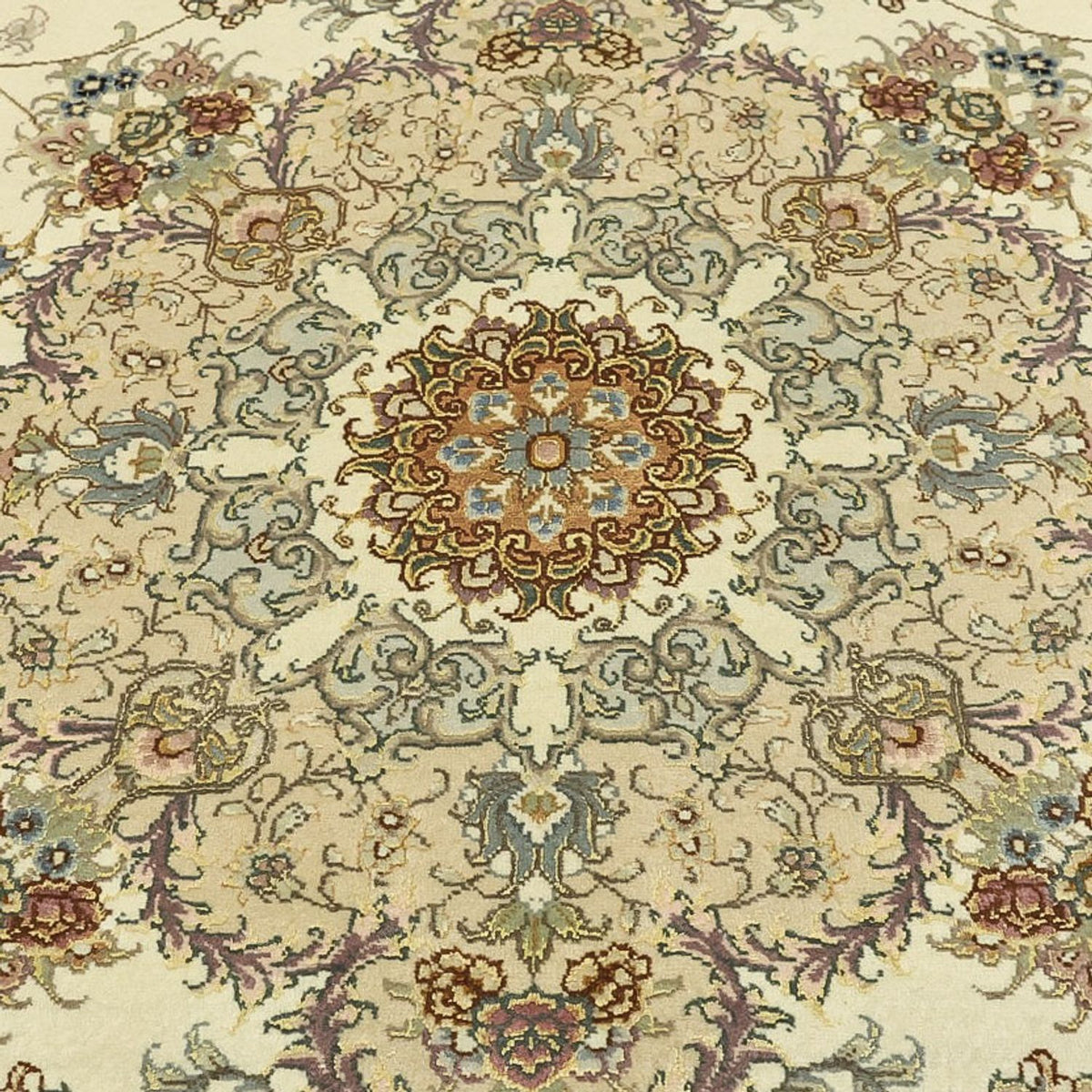 Persisk matta - Tabriz - Royal - Halsband i siden - 219 x 148 cm - beige
